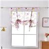 SMITHOOM 1 Pannello Tenda a Pacchetto Peonia Fiore Stampato Trasparente Tulle Tende per Soggiorno Camera da letto Balcone Cucina Bagno Viola 60x140cm