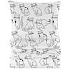 Cotton Market Completo Lenzuola Matrimoniali Cotone 155x200cm - Copripiumino Matrimoniale Set con Cuscino 70x80cm - Biancheria da Letto a Fantasia - Bianco Gatti