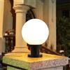 Mengjay Lampada a sfera da terra per esterno illuminazione per giardino luce a palla decorativa con portalampada per lampadine led E27 IP44 (20cm)