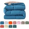 Fnyopki Piumino in Piuma d'oca per Tutte le Stagioni, Piumino Letto Matrimoniale, Piumone Invernale Leggero e Calda, Trapunta in Piuma d'oca (Blue 180x220cm 2kg)