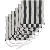 Il Tuo Artigiano Design Set 6 Cuscini per Sedie da Giardino Made in Italy - Cuscini Copri Sedie da Cucina 40x40 cm - Imbottiture in Spugna e morbido Acrilico (Bianco e nero)