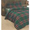 GALTEX Daunex Sacco Copripiumino con federe in Cotone | Parure Copripiumino Tartan | Copripiumone Letto escluso lenzuolo sotto, Misura: (Tartan Verde, Piazza e Mezza)