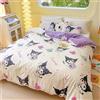 Roffatide Cartoon Kuromi Fleece Coperta Fuzzy Soft Coperta Microfibra Cozy Throw Coperta per Divano Letto Divano 110 * 150cm
