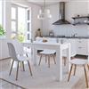 WRJENFSC Tavoli da Colazione Tavolo da Bar Tavoli da Esposizione Tavolo da Pranzo Bianco 120x60x76 cm in Legno Multistrato Adatto per Cucine, Sale da Pranzo, Par, Ristoranti