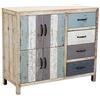 milani home - Credenza In Legno Colorato Madia Di Design Mobile In Stile Vintage Moderno Per Sala Da Pranzo Soggiorno