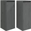 vidaXL Pensili 2 pz Grigi 30x30x80 cm in Legno Massello di Pino