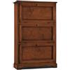 milani home - Scarpiera In Legno Massello 79x30x130 Colore: Tinta noce