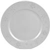 Aurora Store 12 Sottopiatti Bordo Fiocchi di Neve Bianco in plastica Rigida Bordo Liscio Tondo 33 cm Natale cenone sotto Piatto Natalizio Capodanno Natale Cena Aperitivo
