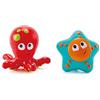 Hape Spruzzini del Fondo Oceanico - Set Giocattoli da Bagno con Polpo e Stella Marina, Giochi d'Acqua Interattivi per Vasca e Piscina