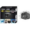 DIGNIFE Action Camera, Mini telecamera 4K Wireless Micro Dual Cam di sorveglianza IP Hotspot Visione notturna Smart Home Monitor sportivo Batteria integrata(Only Camera)