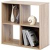 PACHIRA E-Commerce PACHIRA Libreria in Legno a 4 Cubi, 2 * 2 Cubi impilabili Scaffale Autoportante Scaffale per Libri CD Vestiti Giocattoli Cubo per Soggiorno Camera da Letto Corridoio Ufficio Libreria Bassa a Ripiani