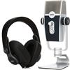 AKG, Kit audio essenziale professionale, per streamer, vlogger e gamer: include microfono Lyra USB-C, cuffie K371 e software Ableton Lite