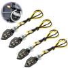 MxyVrix Set di 4 Frecce LED per Moto, 12V, Omologate IP65, Adatte per Uso Diurno e Notturno, Compatibili con Moto da Strada, Scooter e ATV, Alloggiamento in ABS e Lente in PC