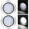 Biqing Rotondo Luci Posteriori per Rimorchio LED 24V, 4 Fanali LED Rimorchio 16LED Fanale Posteriore Freno Segnale di Girata Riflettore Luce per Camion,2pcs (Bianco)