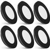 Dream Lighting 6X Faretti LED da Incasso Nero 12v Camper Caravan Barca Roulotte Plafoniera Illuminazione Interna IP44 Bianco Caldo 3000K