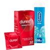 Durex Preservativi Supersottile 10 Profilattici Regular Fit vestibilità regolare + Durex Gel Lubrificante Pleasure Fresh
