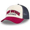 Von Dutch Berretto da uomo e donna, berretto Trucker TERRY, regolabile con Snapback, Beige/Rosso/Blu, Taglia Unica