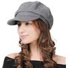 Comhats Berretto da donna con palloncino, caldo, berretto invernale, in lana, con visiera, 67145_nero (rosso satinato), M