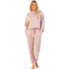 Wysteria Lane Cloudknit® - Pigiama in maglia Hacci super morbido, Rosa mélange, L