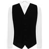 King & Priory Gilet in velluto nero, Nero , XL