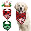QKURT Confezione da 2 bandane natalizie per cani, Natale classico scozzese di bufalo Sciarpa per animali domestici Bavaglino a triangolo Set fazzoletto Costume natalizio per cani di taglia media Gatti
