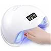 SQUADO Lampada Led Unghie, Lampada UV Unghie da 48W, fornetto per unghie professionale, Lampada Unghie UV Led per manicure, Lampada Unghie UV Led Con Display, Varie Modalità Timer, Bianco