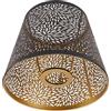Kelepu Piccolo Paralumi Vintage in Metallo, Nero Oro, Paralumi Lampade E27 E26, Stile Albero della Paralume Decorativo in Ferro Traforato per Lampada da Tavolo, da Parete o da Soffitto