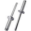 SKIR'CO (100 pz) Rivetti ciechi in alluminio 6,0 x 18 mm, mandrino in acciaio, rivetti a testa bombata, rivetti DIN 7337