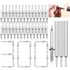 Toothbace 300 Pezzi Filo Per Battiscopa A Doppia Testa Chiodo Senza Cuciture 22.8Mm Chiodi Per Battiscopa A Doppia Testa Senza Segni Con 3 Utensili Speciali A Bussola Per I Mobili E L'Edilizia