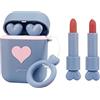 Generic Set trucco rossetto impermeabile durevole velluto idratante macchia labbra cuffie bicolore lucidalabbra antiaderenti tazza trucco labbra set regalo per ragazze Uf383