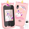 Ashfly Telefono Giocattolo per Bambini - Smartphone Per Bambini, Cellulare per Ragazze, Regalo Giocattoli per Bambina 3 4 5 6 7 8 9 10 anni Compleanno Natale, 2,4 Cellulare Giocattolo Educativo