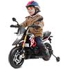 DREAMADE Moto Cross Elettrica, con Luci e Musica, Moto per Bambini, con Pedali e Molle Ammortizzanti, Moto Giocattolo, con 2 Rotelle, Batteria 12 V