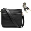 Kattee Borsa a tracolla in pelle da donna, borsa a tracolla alla moda, borsa hobo con tracolla regolabile, nero, Durevole
