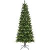 Uten Slim Albero di Natale Artificiale 150 cm, Realistica PE Albero Decorazione per Interni Domestici, 350 Rami in PVC e PE Aspetto Naturale, Ramo Cerniera, Base in Metallo, Riutilizzabile