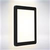 Briloner Leuchten 3010-015 Luce LED, Lampada da Parete da Esterno con retroilluminazione, 8 Watt, 1.200 Lumen, 4.000 Kelvin, Bianca/Nera, Quadrata, 190x190x28 mm, Nero