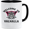 Jungle Mug Tazza vichinga nordica, idea regalo per uomini anziani, papà, nonno, motivo vichingo, teschio, boccale da birra, martello (VIKING022)