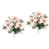 Flair Flower Poinsettia - Set di 2 stelle di Natale artificiali, con rami di abete, 45 cm, stella d'avvento artificiale, stella di Natale, bouquet di Natale X'Mas, decorazione natalizia, fiori decorativi,