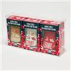 LEONE 1947, KIT 3 mini guanti Xmas, ornamento albero di Natale, oro- rosso-bianco KIT23X