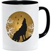 Jungle Mug Tazza vichinga nordica, idea regalo per uomini anziani, papà, nonno, motivo vichingo, teschio, boccale da birra, martello (VIKING013)