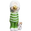 Kare Figura decorativa di design Bubble Boy, verde/bianco, dipinta a mano, pezzo unico, grande decorazione per soggiorno, statua, per scaffali, 82 x 36 x 42 cm (altezza x larghezza x profondità)