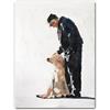 James Coates - Stampa artistica da parete con uomo e cane, 40,6 x 30,5 cm (A3)