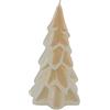 Dekohelden24 Candela di alta qualità come albero di Natale, candela per albero di Natale, candela per albero di Natale, in madreperla con glitter, fatta a mano, dimensioni: H/Ø ca. 15 x 8 cm.