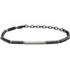 Breil, Collezione B Rocks, Bracciale Uomo con Dischi in Ematite e Dischi in Acciaio, Chiusura a Moschettone, Lunghezza Regolabile 17-22 cm, Idea Regalo Uomo