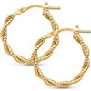 Amberta Orecchini a Cerchio Intrecciati in Argento Sterling 925 per Donna | Orecchini a Cerchio in Argento 925 Particolari: Orecchini Tondi Intrecciati 20 mm