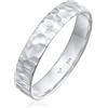 Kuzzoi 0604962922 Anello da uomo (4 mm) massiccio realizzato a mano, anello a fascia per uomini in argento sterling 925, anello da matrimonio, anello di fidanzamento, anello di amicizia, anello da