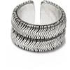 Vestopazzo anello a fascia effetto serpente doppio, misura regolabile regolabile.Placcato in argento.Nickel tested.Lavorazione artigianale.MI5046