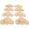 TOPBATHY 8 Pezzi di Biglietti per Bambini in Legno Mensili per L'annuncio del Bambino