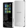 ANTIOCH Bluetooth MP3 MP4 Player 8G HiFi Music Player Supporta Scheda, Contapassi Sveglia EBook Altoparlante IntegratoArgento