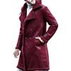 UnoSheng e cappotto da uomo integrato, giacca sintetica ispessita, cappotto lungo artificiale trapuntato cappotto invernale da uomo, Colore: rosso, XXXXL