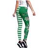 Generic Collant da donna con Babbo Natale, collant kawaii, leggings aderenti, leggings attivi, ultra morbidi, elasticizzati, leggings per esercizi, leggings gotici da donna, Verde, XS